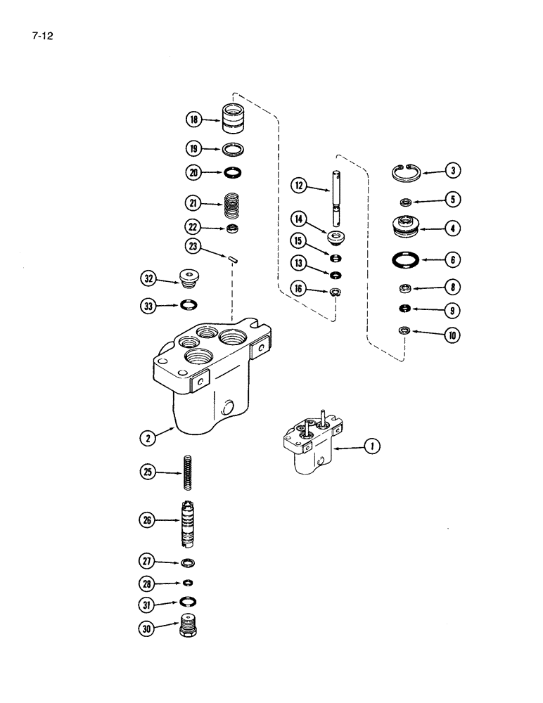 Схема запчастей Case IH 3594 - (7-012) - MASTER POWER BRAKE VALVE (07) - BRAKES