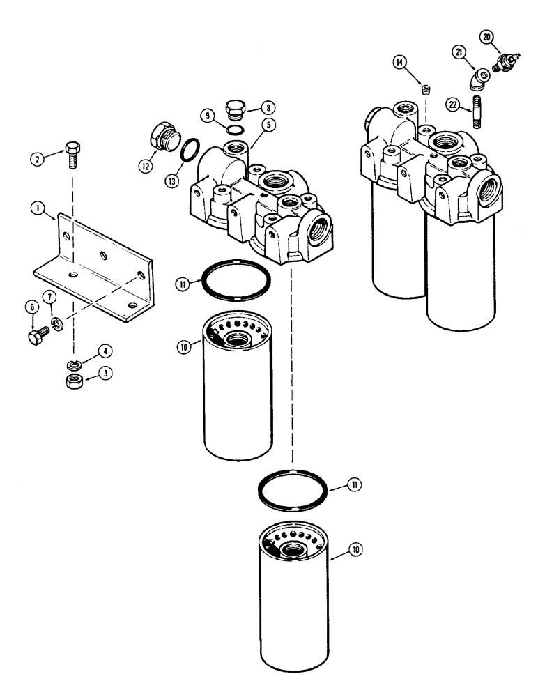 Схема запчастей Case IH 2870 - (264) - HYDRAULIC OIL FILTER (08) - HYDRAULICS