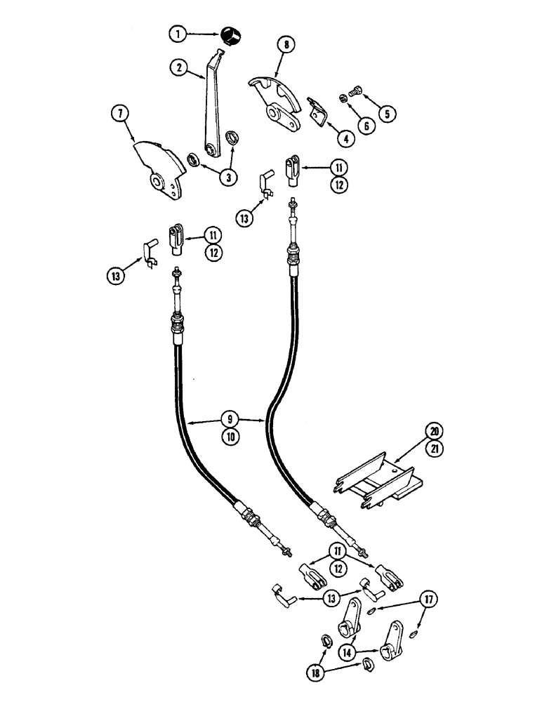 Схема запчастей Case IH 2290 - (6-256) - MECHANICAL SHIFT TRANSMISSION, RANGE SHIFT LINKAGE (06) - POWER TRAIN