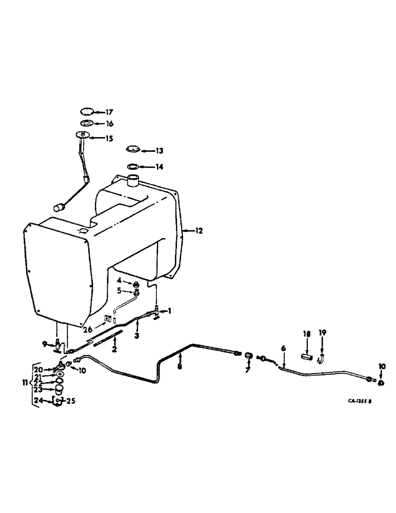 Схема запчастей Case IH 2400 - (12-03) - POWER, FUEL TANK AND PIPING, GASOLINE ENGINE TRACTORS Power