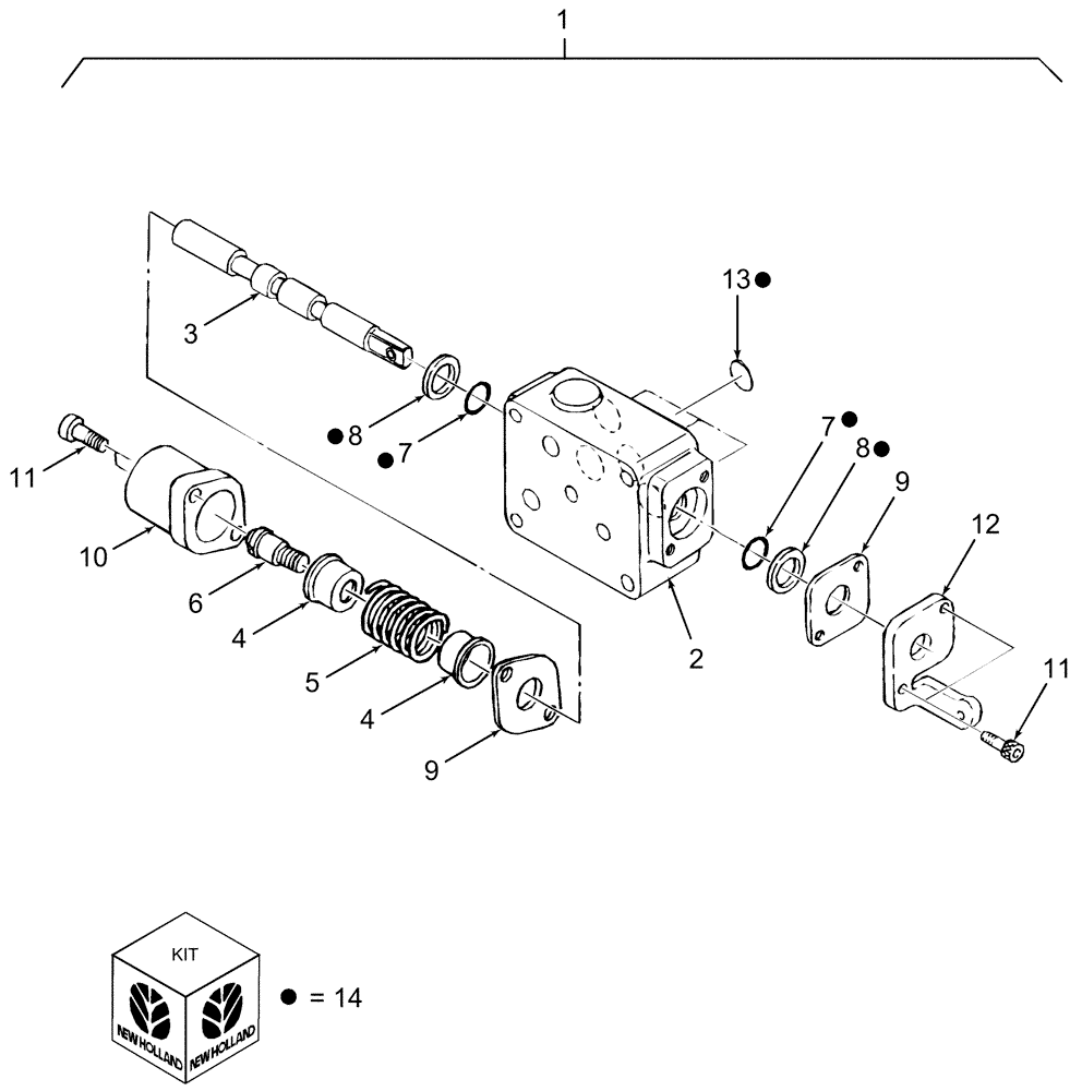 Схема запчастей Case IH DX26 - (07.04.01) - REMOTE CONTROL VALVE ASSEMBLY (07) - HYDRAULIC SYSTEM