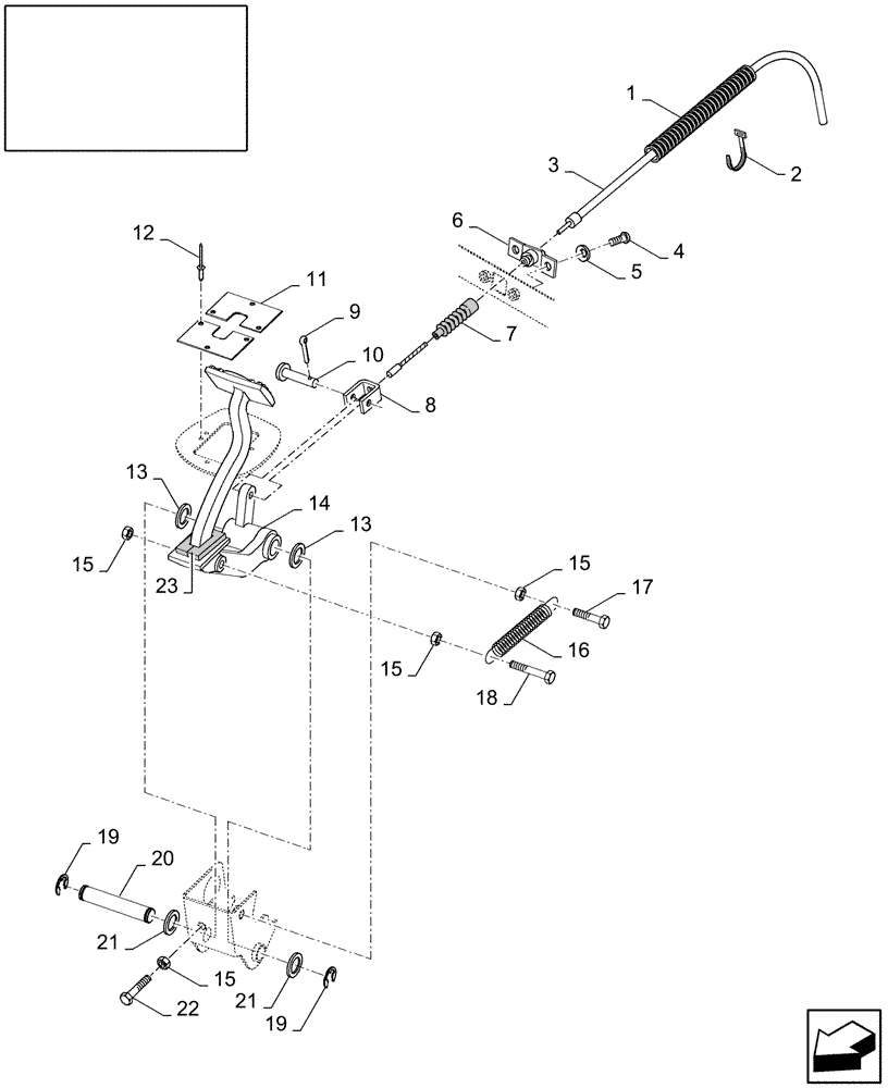 Схема запчастей Case IH 8010 - (21.182.02[01]) - DIFFERENTIAL LOCK CONTROL (21) - TRANSMISSION