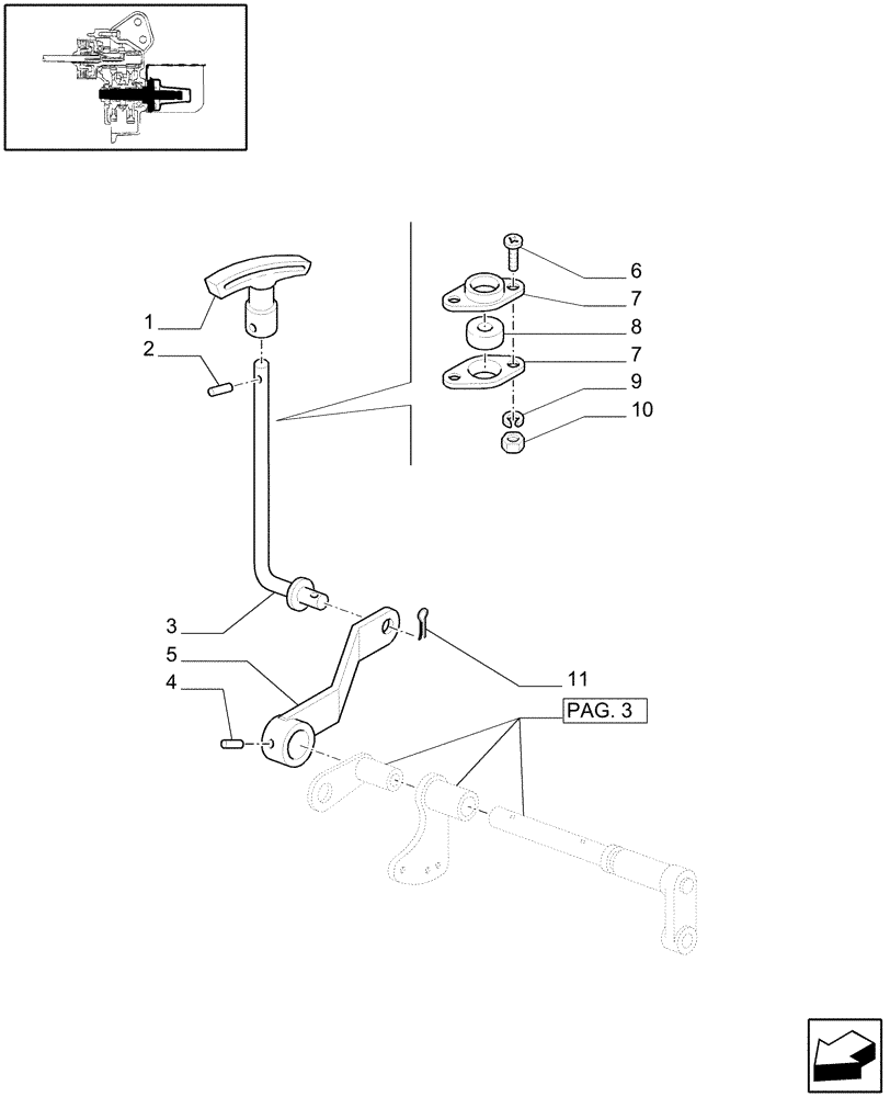 Схема запчастей Case IH JX1095C - (1.80.1/01[04]) - (VAR.804) SYNCHRO MESH GEARED POWER TAKE-OFF (540-540E RPM) - ROD AND HANDLE (07) - HYDRAULIC SYSTEM