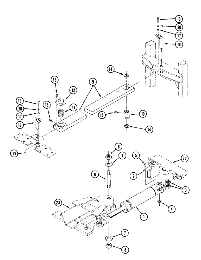 Схема запчастей Case IH 9350 - (9-026) - FRAME CONNECTING LINK AND KING PINS (09) - CHASSIS/ATTACHMENTS