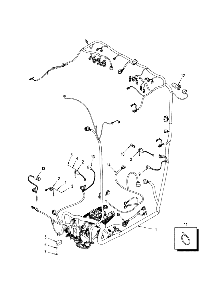 Схема запчастей Case IH STEIGER 335 - (04-13) - HARNESS - MAIN CAB, DELUXE AND LUXURY CABS (04) - ELECTRICAL SYSTEMS