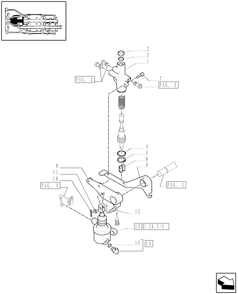 Схема запчастей Case IH JX1070N - (1.26.5[02]) - PTO ENGAGEMENT CLUTCH (03) - TRANSMISSION