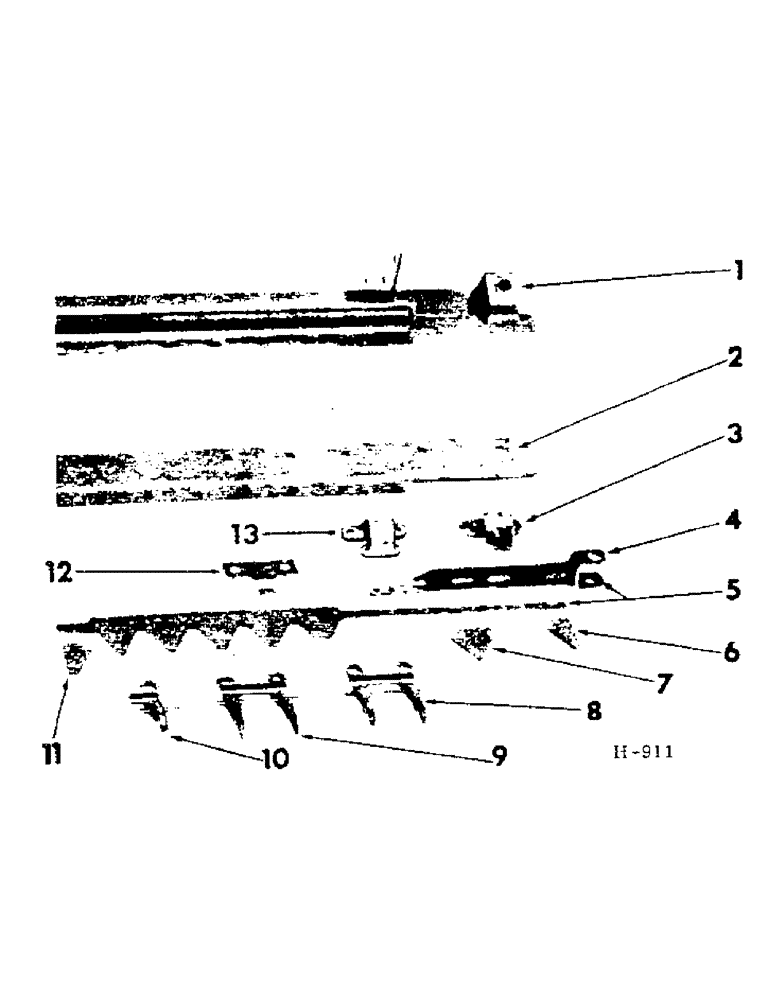 Схема запчастей Case IH 201 - (E-040) - KNIFE (58) - ATTACHMENTS/HEADERS