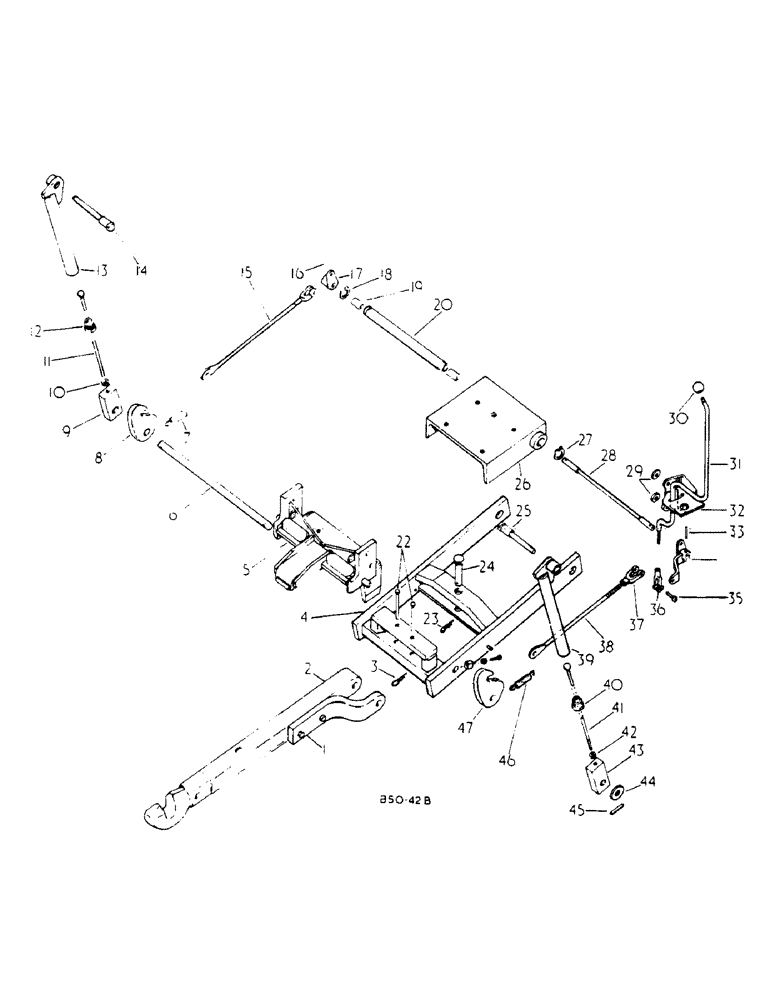 Схема запчастей Case IH 784 - (09-013) - AUTOMATIC HITCH (12) - FRAME