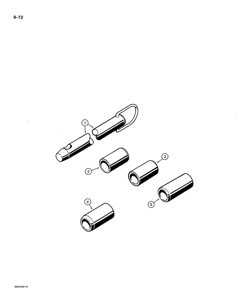 Схема запчастей Case IH 1300 - (9-72) - HITCH ADAPTER KIT (09) - CHASSIS/ATTACHMENTS