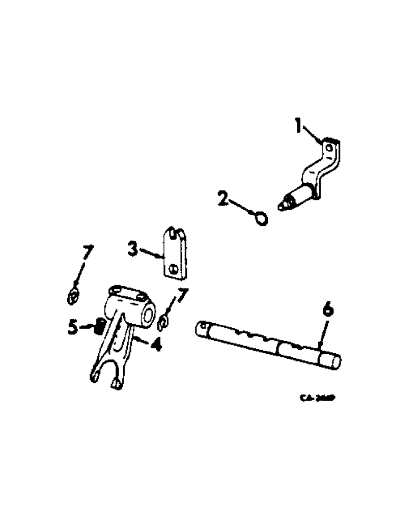 Схема запчастей Case IH 454 - (07-34) - DRIVE TRAIN, GEAR SHIFT MECHANISM, RANGE TRANSMISSION WITH FORWARD AND REVERSE (04) - Drive Train