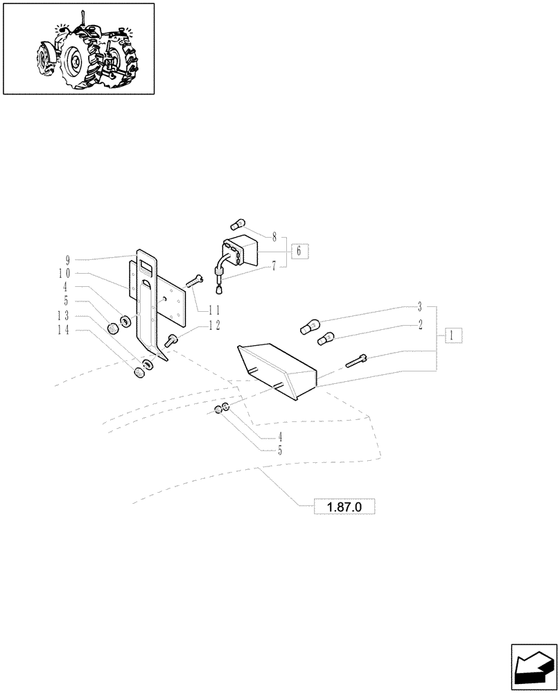 Схема запчастей Case IH JX1100U - (1.75.6[03]) - LIGHTING COMPONENTS - (L/CAB) (06) - ELECTRICAL SYSTEMS