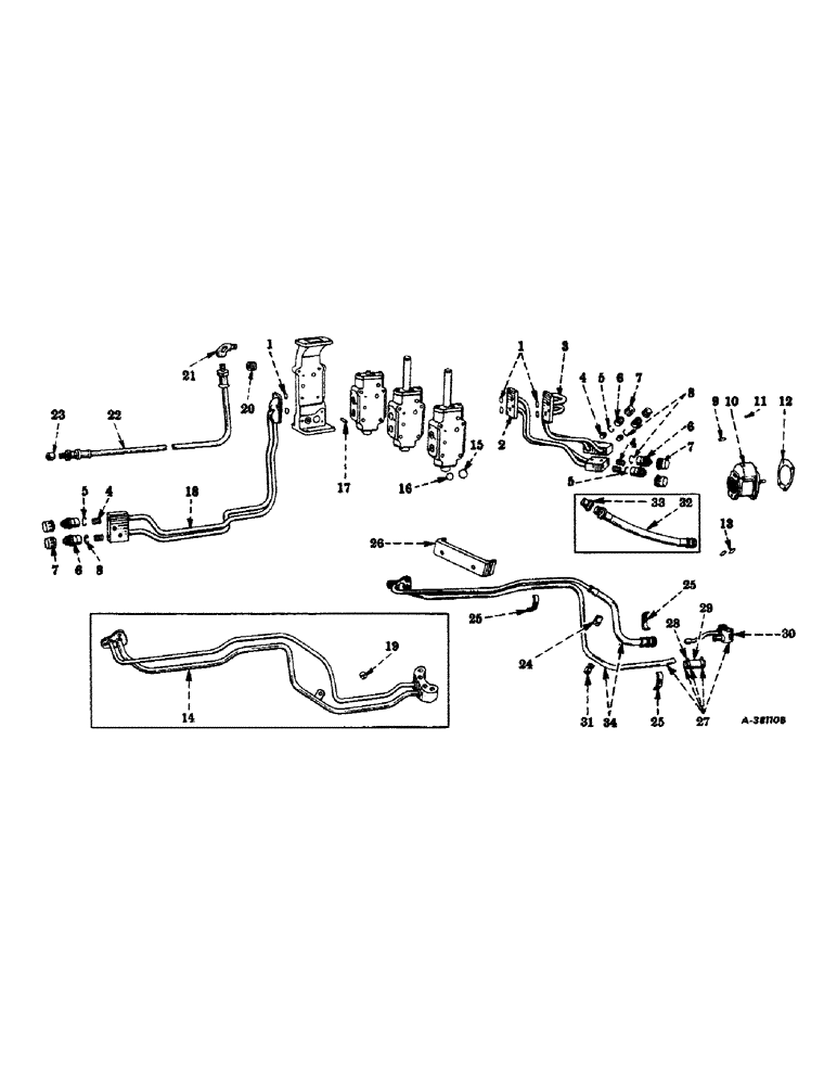 Схема запчастей Case IH 450-SERIES - (344) - HYDRAULIC SYSTEM, HYDRA-TOUCH SYSTEM, HYDRAULIC PUMP, TUBES & CONNECTIONS (07) - HYDRAULIC SYSTEM