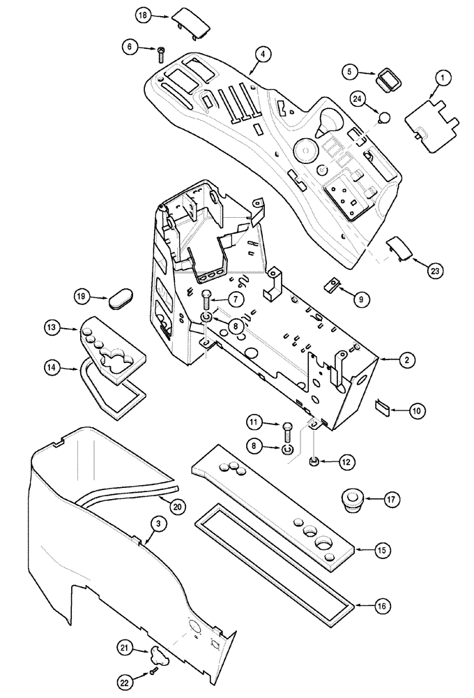 Схема запчастей Case IH MX90C - (09-14) - CONTROL CONSOLE, RIGHT (09) - CHASSIS