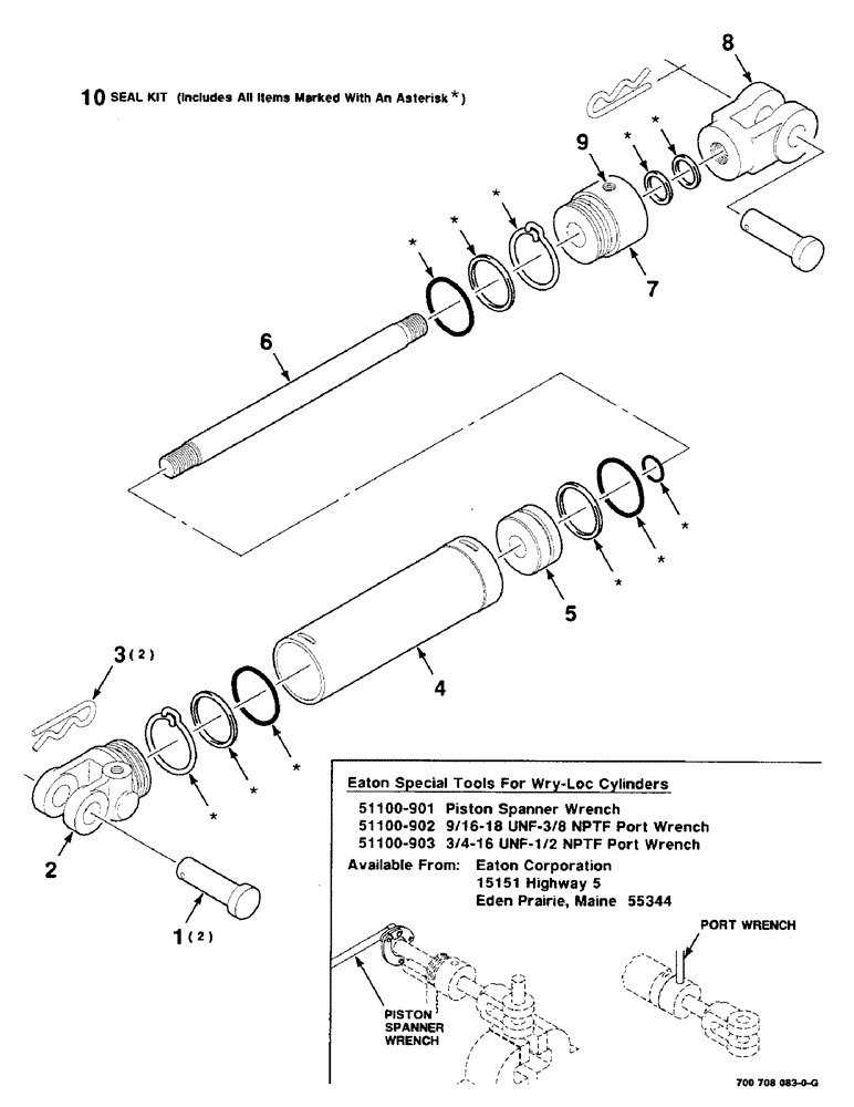 Схема запчастей Case IH 8610 - (8-22) - CYLINDER HYDRAULIC ASSEMBLY, 700708083 CYLINDER HYDRAULIC ASSEMBLY COMPLETE, 3" BORE X 16" STROKE (35) - HYDRAULIC SYSTEMS