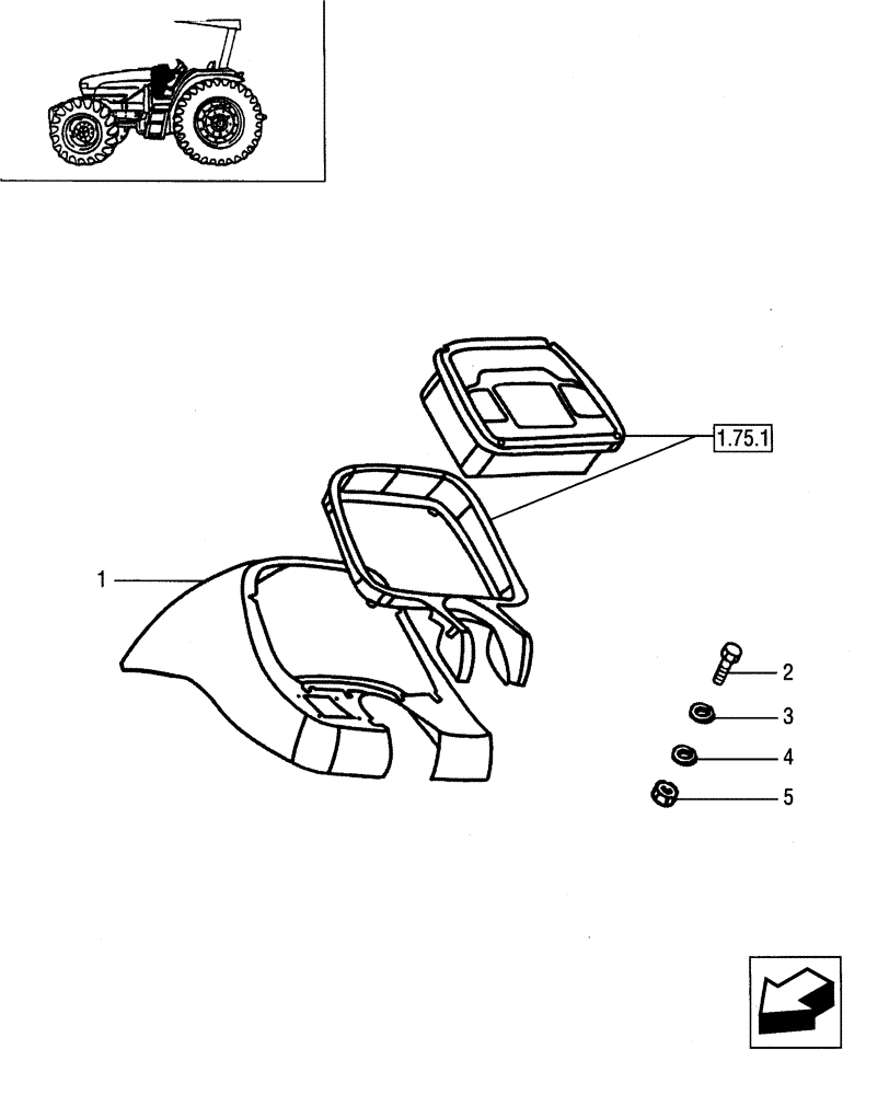 Схема запчастей Case IH JX80 - (1.84.2) - INSTRUMENT PANEL (08) - SHEET METAL