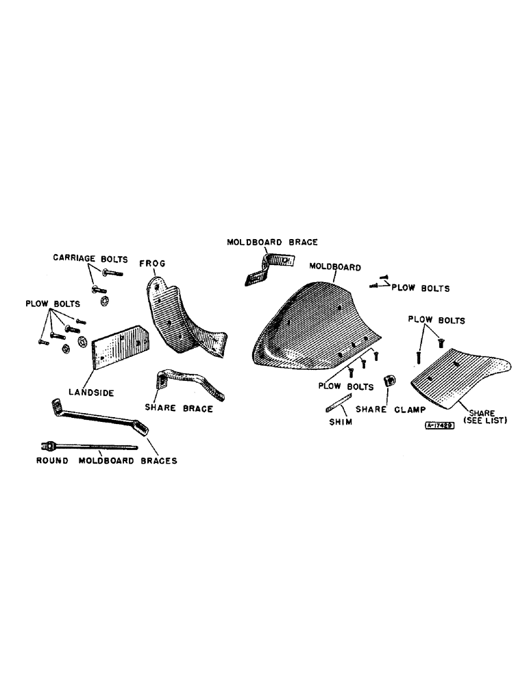 Схема запчастей Case IH CASE - (080) - PLOW BOTTOMS 