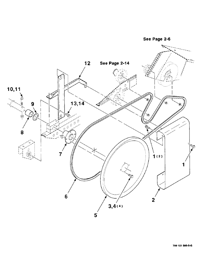 Схема запчастей Case IH 8220 - (2-10) - REEL DRIVE ASSEMBLY (58) - ATTACHMENTS/HEADERS