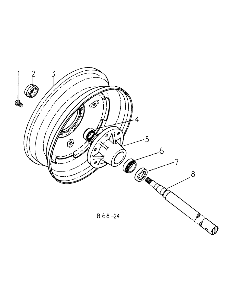 Схема запчастей Case IH 425 - (A-08) - WHEEL AND AXLE RH 