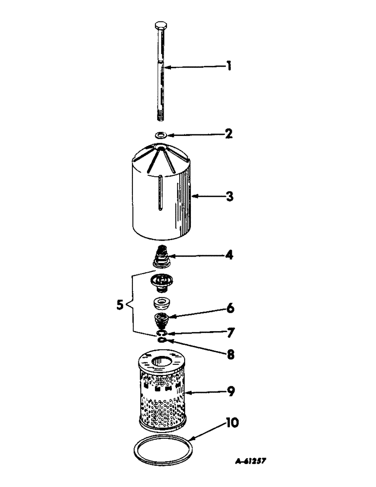 Схема запчастей Case IH 340 - (061) - LUBRICATION SYSTEM, OIL FILTER, DIESEL ENGINE TRACTORS Lubrication System