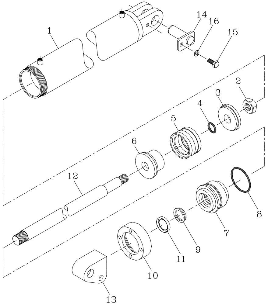 Схема запчастей Case IH 7700 - (B02[01]) - HYDRAULIC CYLINDER {Topper Arms} Hydraulic Components & Circuits