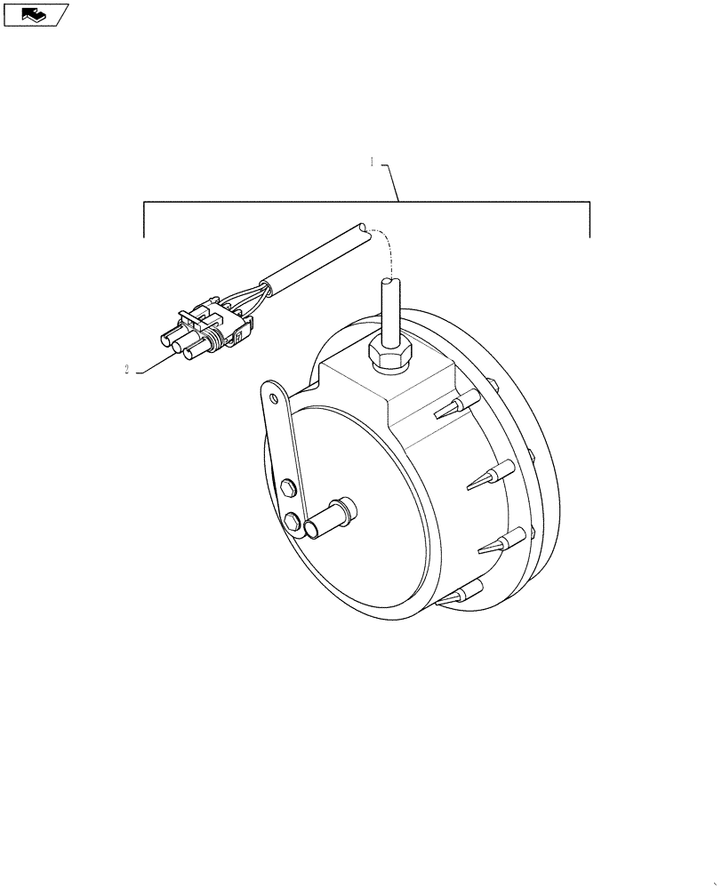 Схема запчастей Case IH 810 - (55.636.04) - APPLICATION RATE SENSOR ASSEMBLY (55) - ELECTRICAL SYSTEMS