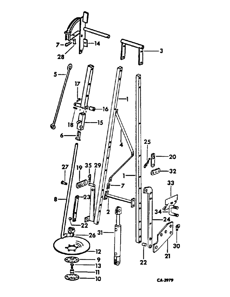 Схема запчастей Case IH 58-SERIES - (P-33) - TWELVE-ROW HYDRAULIC MARKER ATTACHMENT, FOR 6-ROW PLANTERS, 1971 AND SINCE 