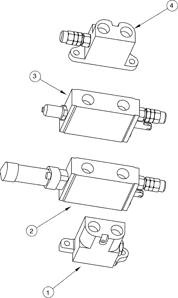 Схема запчастей Case IH L505 - (08-44) - CONTROL VALVE EXTERNAL VALVE 2 FUNCTION MX80C - MX100C WITHOUT SELF LEVELING (08) - HYDRAULICS