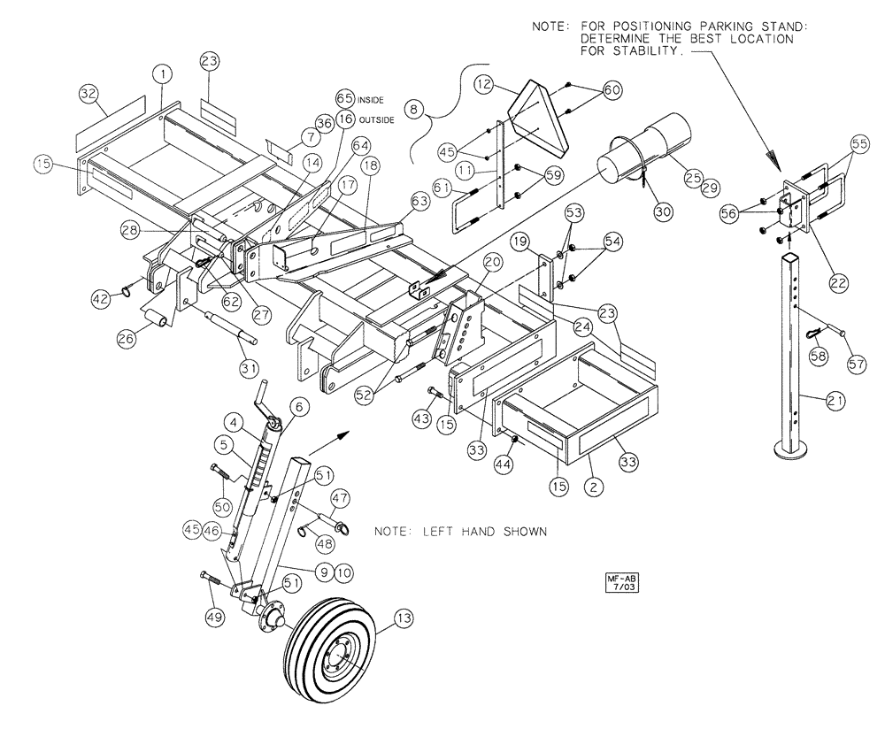 Схема запчастей Case IH 2500 ECOLO-TIL - (39.100.05) - A AND B MAIN FRAME BOLT ON WINGS RIP STRIP (39) - FRAMES AND BALLASTING