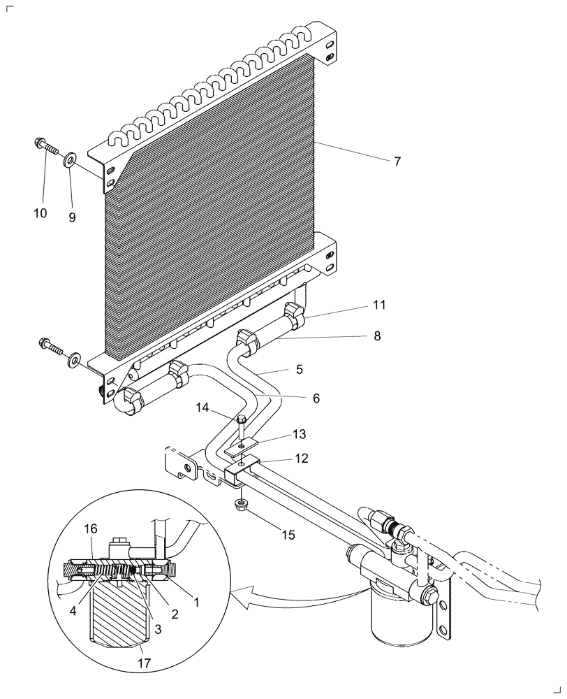 Схема запчастей Case IH FARMALL 45 - (02.02) - OIL COOLER (02) - ENGINE EQUIPMENT