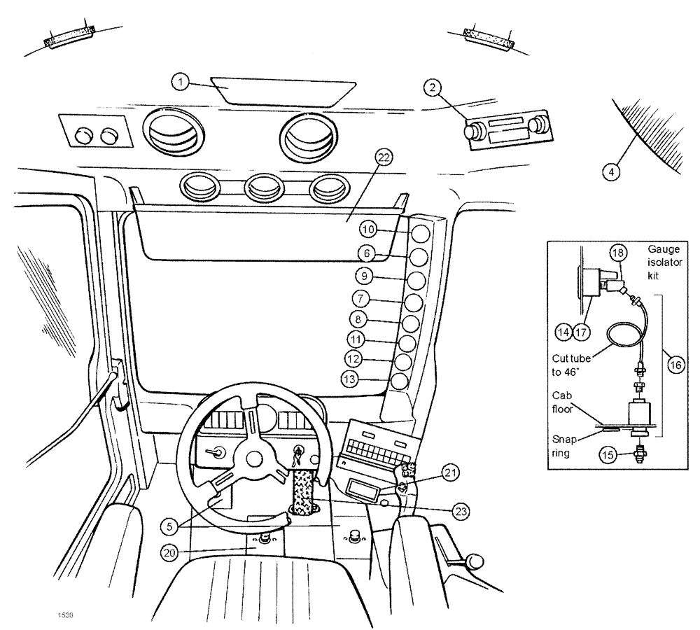 Схема запчастей Case IH SPX3200 - (01-009) - GAUGES, ACCESSORIES Cab Interior