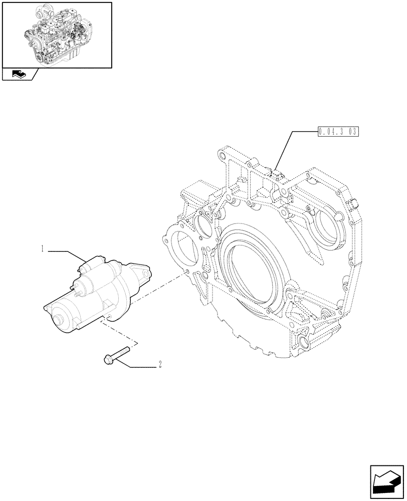 Схема запчастей Case IH F4GE9684B J604 - (0.36.0) - STARTER MOTOR (2852177 - 2852176) 