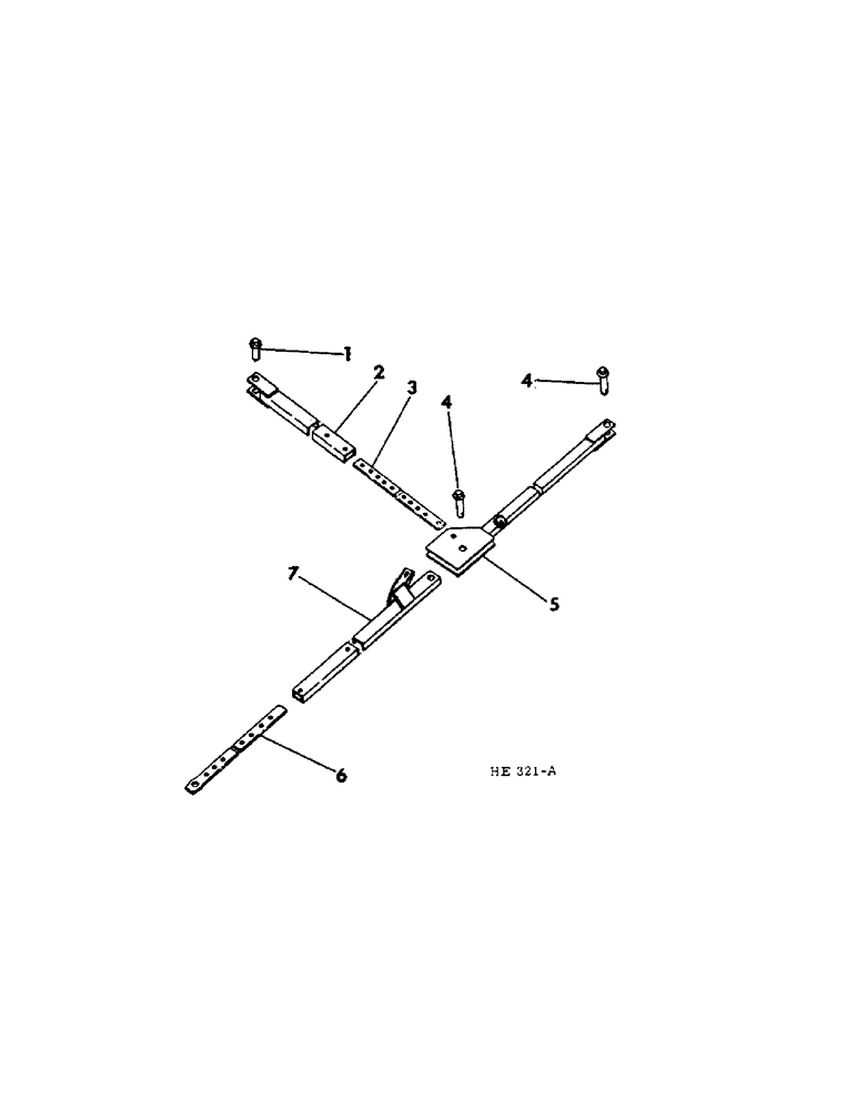 Схема запчастей Case IH 300 - (22[1]) - MACHINE HITCH USED ON 12 AND 16 FOOT SINGLE MACHINE AND REAR DUPLEXED OR TRIPLEXED MACHINE 