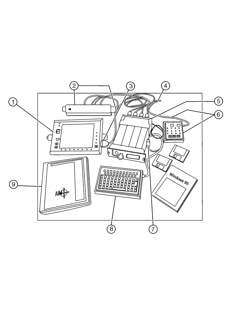 Схема запчастей Case IH 438 - (22-004) - AIM NAVIGATION SYSTEM (06) - ELECTRICAL