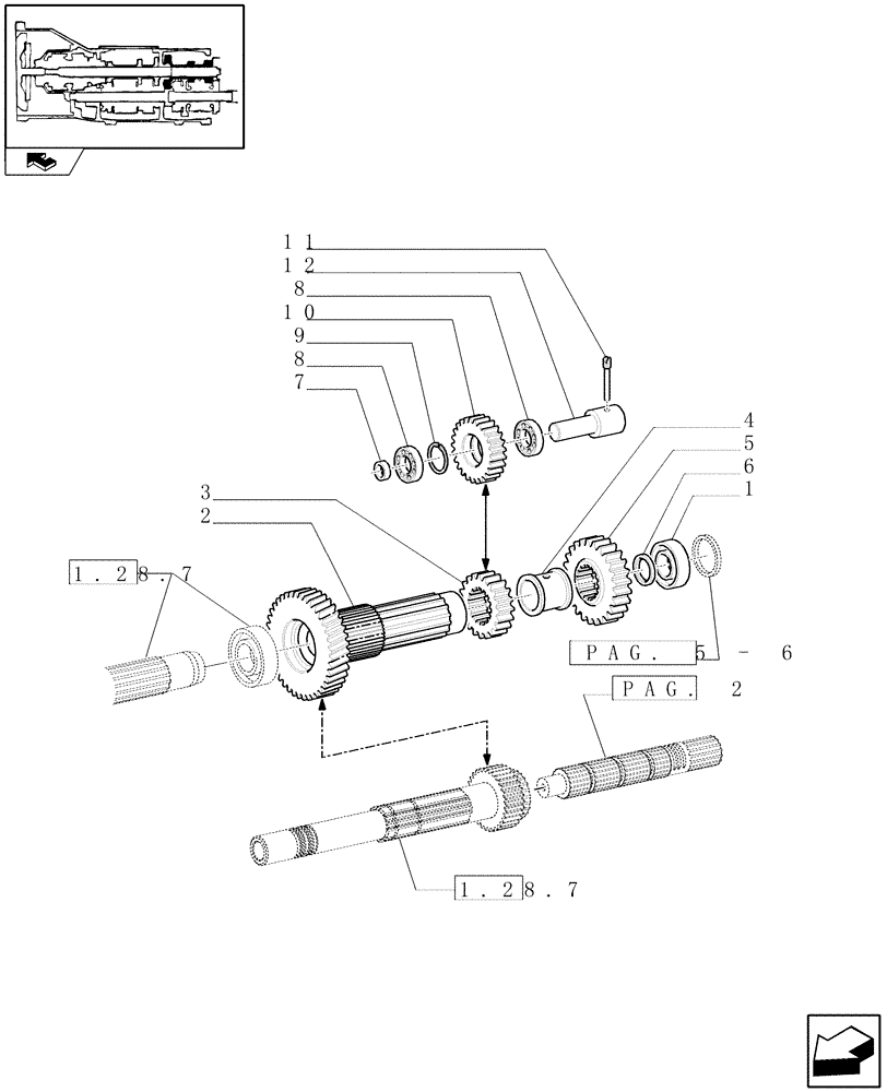 Схема запчастей Case IH PUMA 155 - (1.32.1[01]) - CENTRAL REDUCTION GEARS (03) - TRANSMISSION