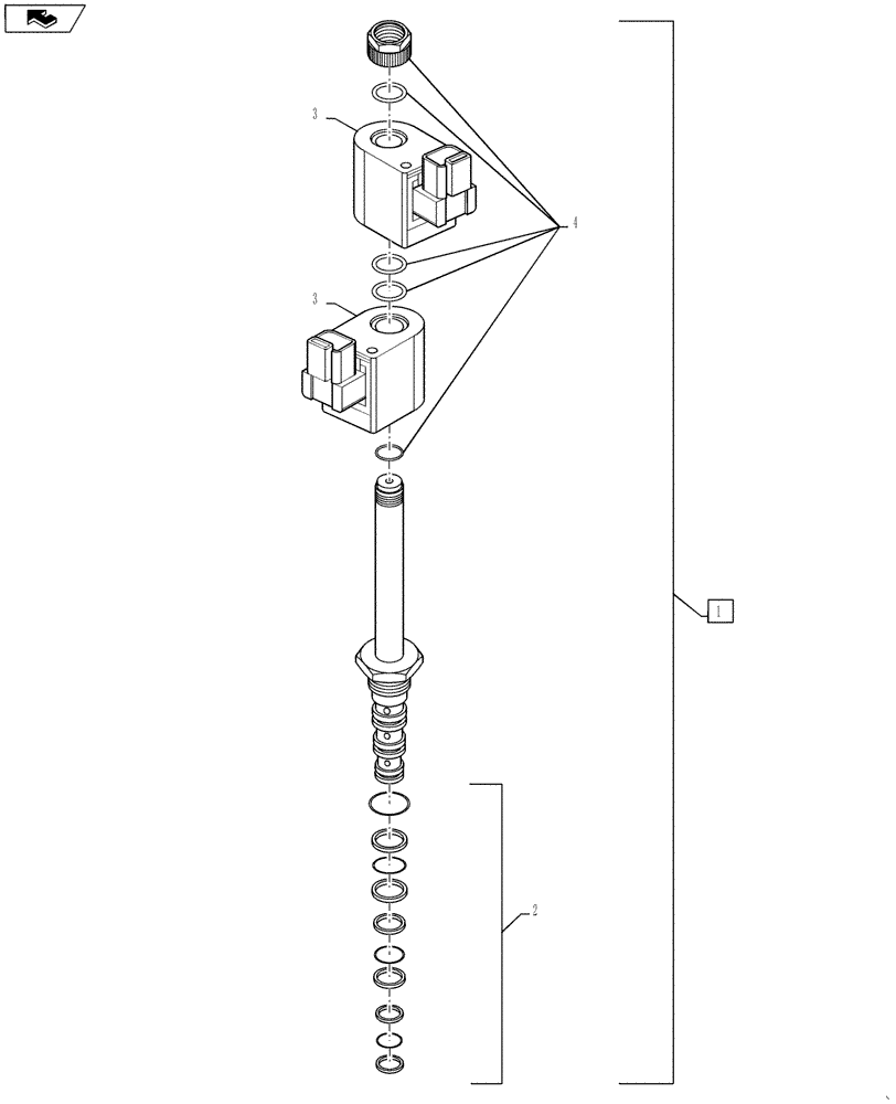 Схема запчастей Case IH 4430 - (35.962.13) - BOOM FOLD SOLENOID, 8-BANK VALVE, 120 BOOM (35) - HYDRAULIC SYSTEMS