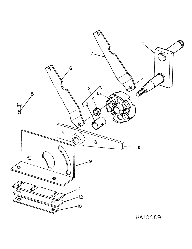 Схема запчастей Case IH SINGLE - (A-17) - SINGLE OVERSHOT AUGER HEADER, REEL CRANKSHAFT AND SUPPORTS 