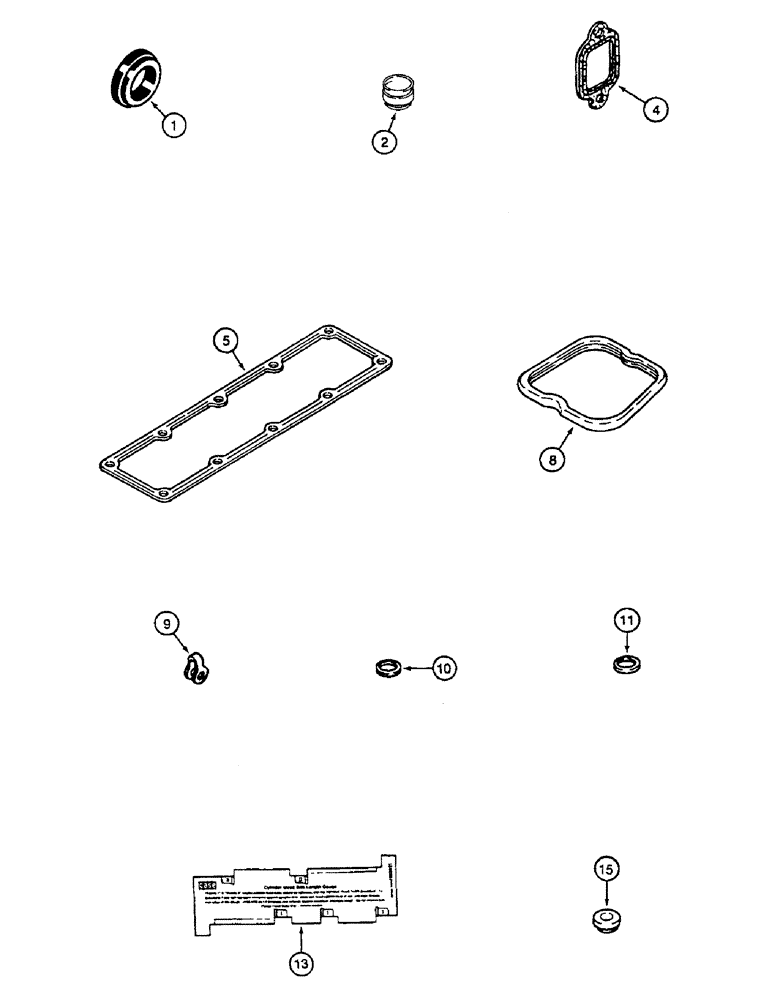 Схема запчастей Case IH 8825HP - (10-50) - GASKET KIT, VALVE GRIND, 4-390 EMISSIONS CERTIFIED ENGINE (02) - ENGINE