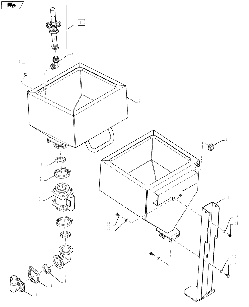 Схема запчастей Case IH 4430 - (40.902.20) - TANK GROUP, LIQUID PLUMBING (40 ) - PLUMBING