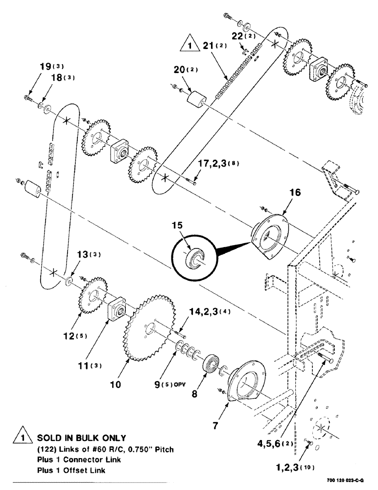 Схема запчастей Case IH 8480 - (2-20) - ROLLER DRIVE ASSEMBLY Driveline