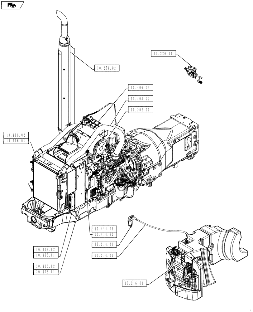 Схема запчастей Case IH PUMA 145 - (10.000.00[01]) - PICTORIAL INDEX - ENGINE (10) - ENGINE
