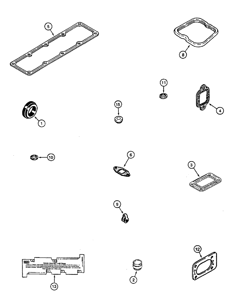 Схема запчастей Case IH 8825 - (10-52) - GASKET KIT, VALVE GRIND, 4T-390 EMISSIONS CERTIFIED ENGINE (02) - ENGINE