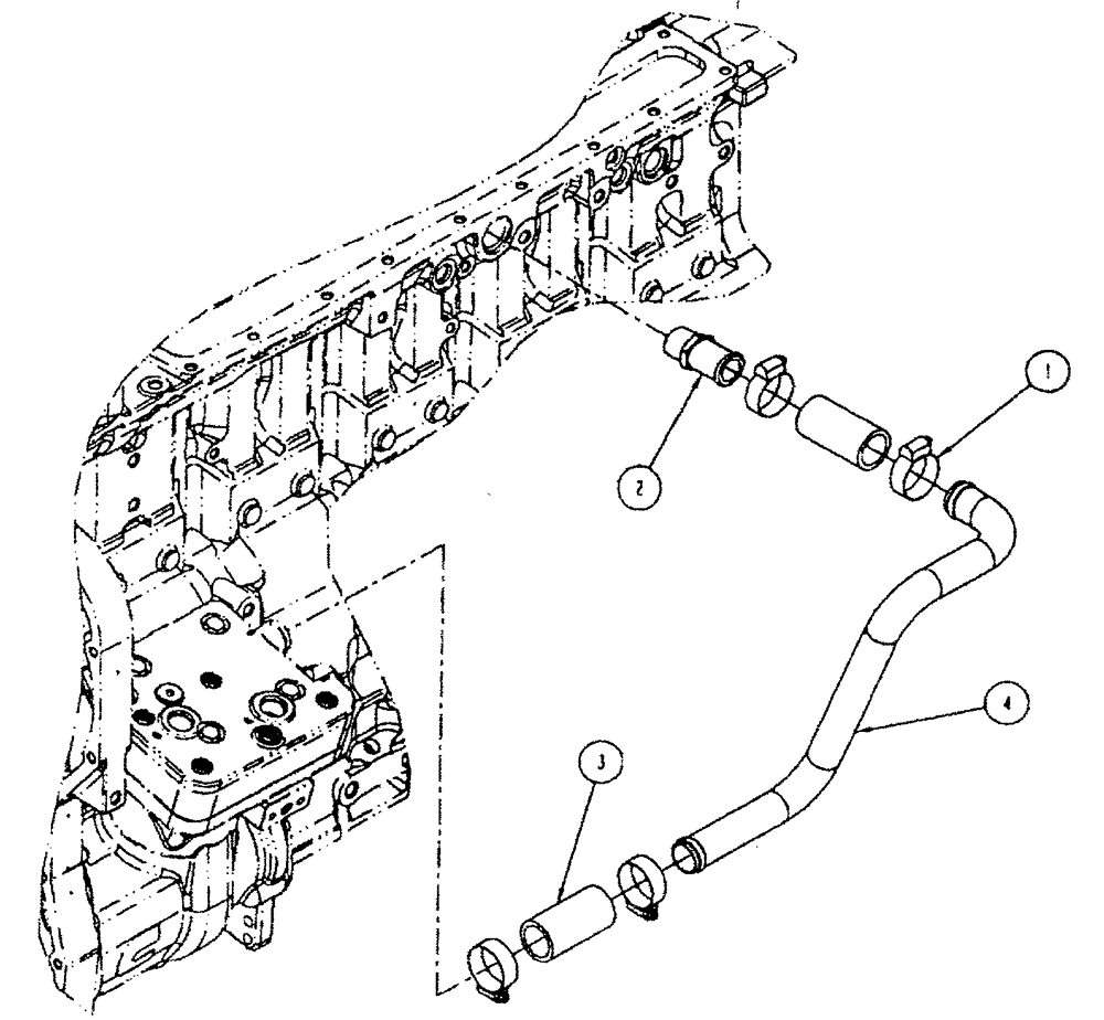 Схема запчастей Case IH FLX3010 - (02-008) - COMPRESSOR AIR INLET ARRANGEMENT (01) - ENGINE