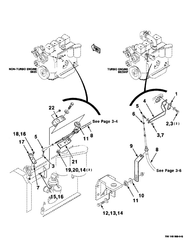 Схема запчастей Case IH 8825 - (02-06) - ENGINE THROTTLE LINKAGE ASSEMBLIES, SERIAL NUMBER CFH127685 AND LATER (02) - ENGINE