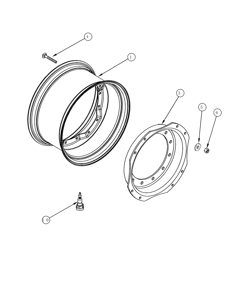 Схема запчастей Case IH MX270 - (05-23) - FRONT WHEELS M.F.D., MX240, MX270 (05) - STEERING