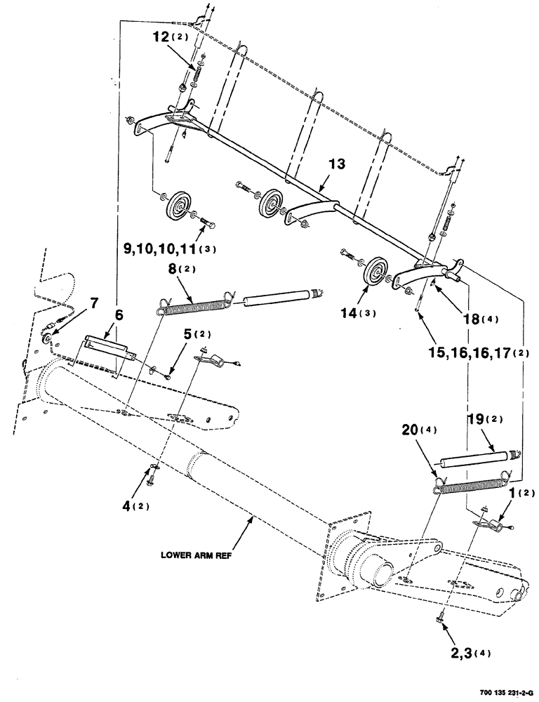 Схема запчастей Case IH RS561A - (6-026) - BALE SHAPE MONITOR ASSEMBLY (14) - BALE CHAMBER