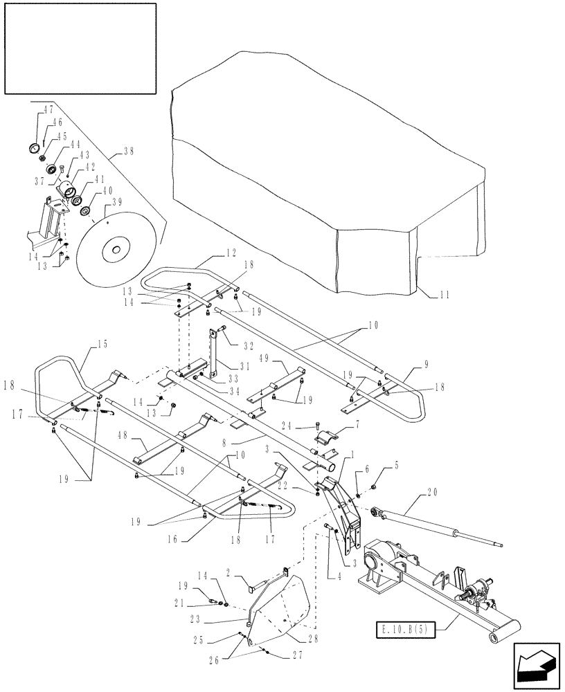 Схема запчастей Case IH MDX41 - (F.20.C[3]) - SUPPORT 6 DISC F - Frame Positioning