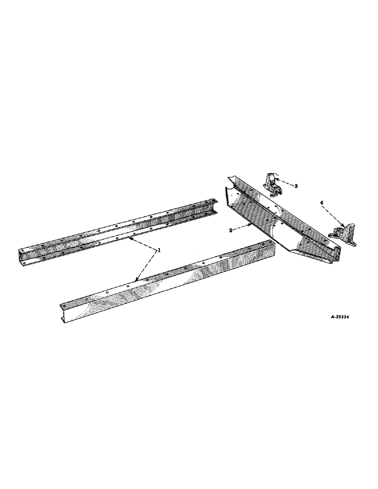 Схема запчастей Case IH VARIOUS - (B-033) - FRONT FRAME SILL AND AXLE CHANNEL 