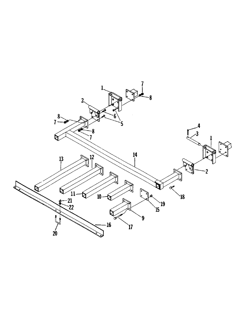 Схема запчастей Case IH 1200W-SERIES - (076) - HINGE AND EXTENSIONS, HINGE 