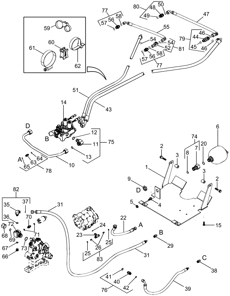 Схема запчастей Case IH MX230 - (05-15) - HYDRAULIC SYSTEM - SUSPENDED MFD AXLE, ASN JAZ135174 (05) - STEERING