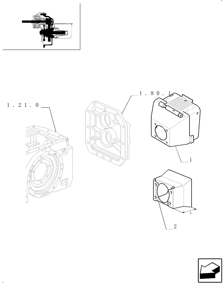 Схема запчастей Case IH JX100U - (1.80.1/10[01]) - (VAR. 810-837-849) PTO GUARD (07) - HYDRAULIC SYSTEM